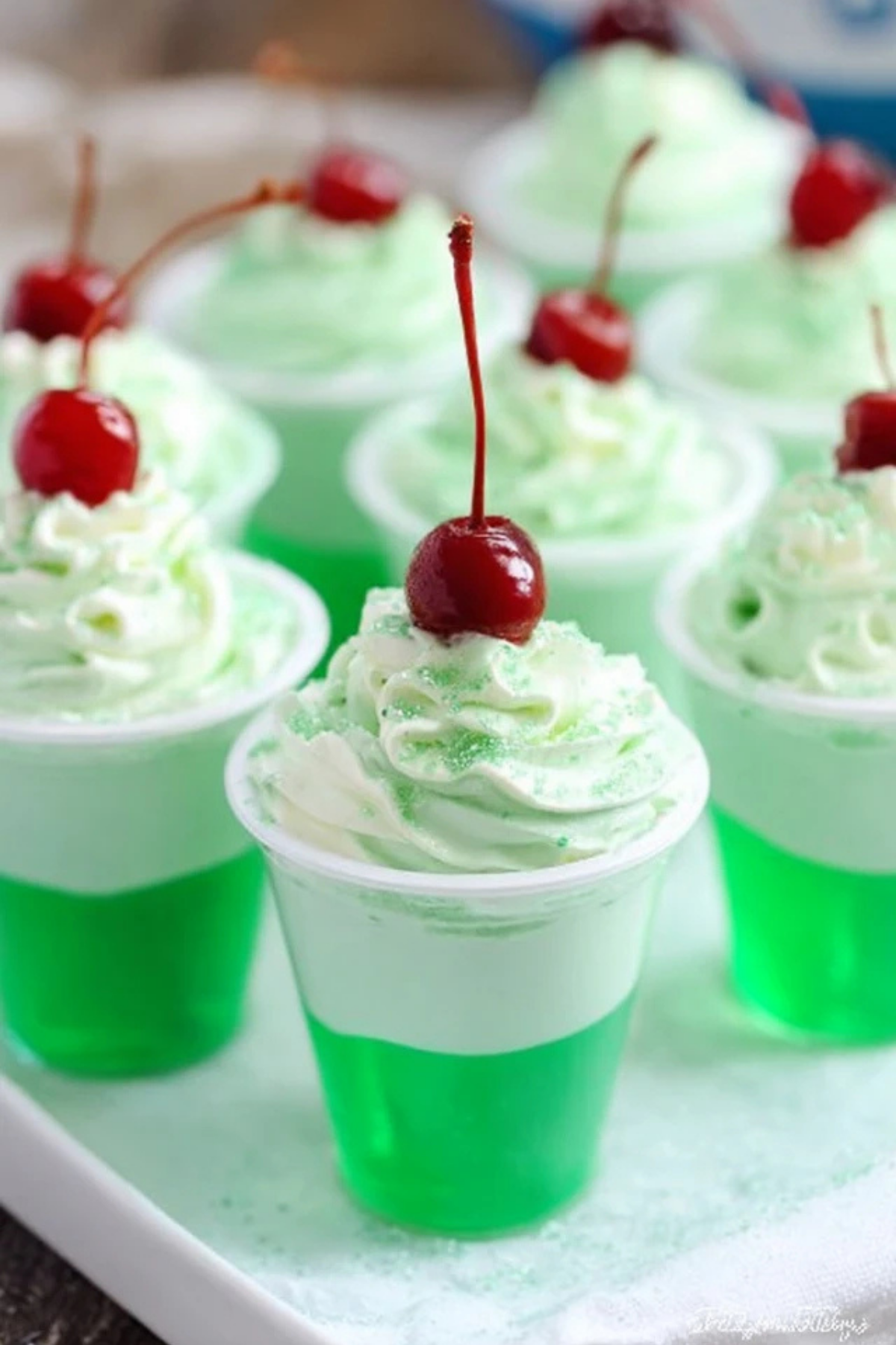 Shamrock Shake Pudding Shots