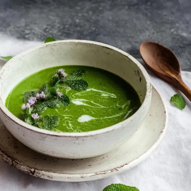 Spinach Soup with Mint
