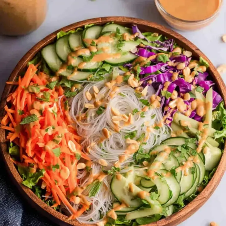 Spring Roll Salad with Peanut Sauce