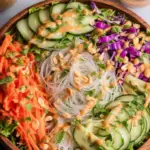 Spring Roll Salad with Peanut Sauce