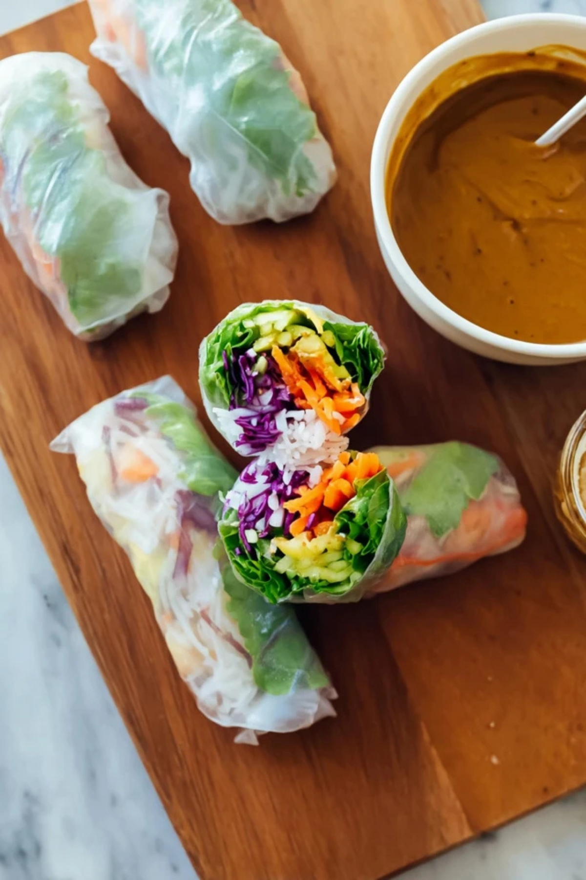 Spring Rolls with Peanut Sauce