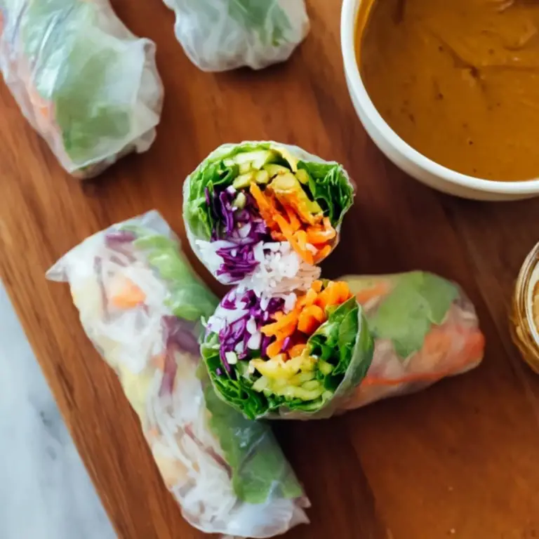 Spring Rolls with Peanut Sauce