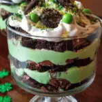 St Patrick’s Day Brownie Trifle