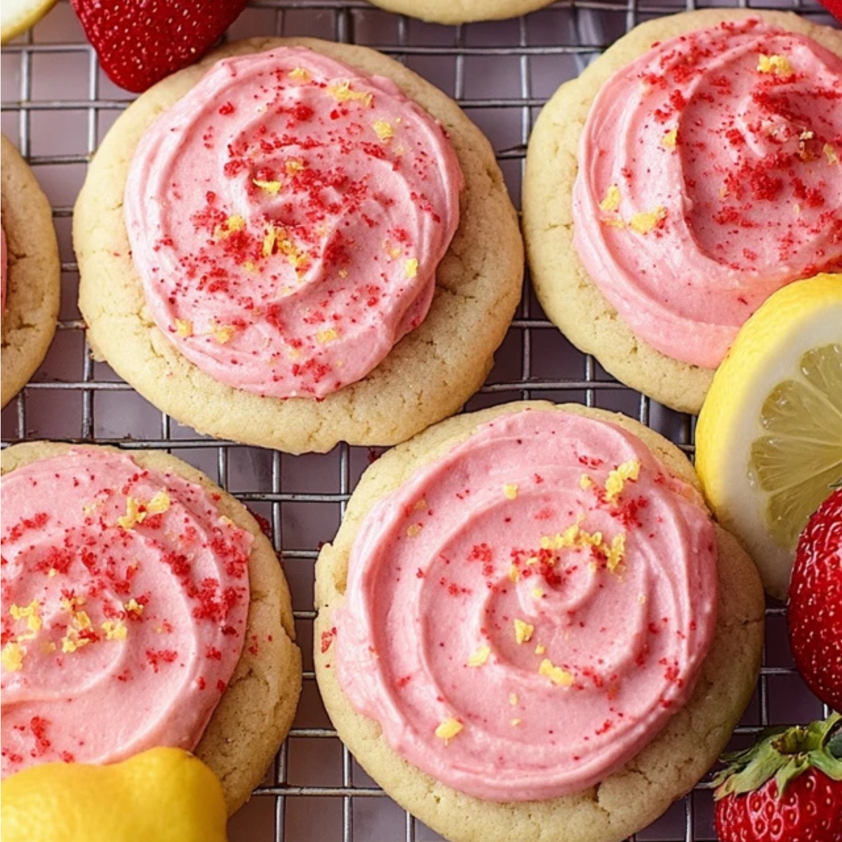 Strawberry Lemonade Cookies