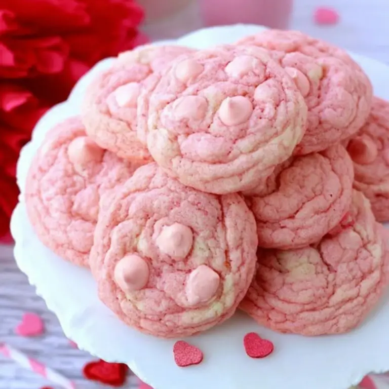 Strawberry Milkshake Cookies