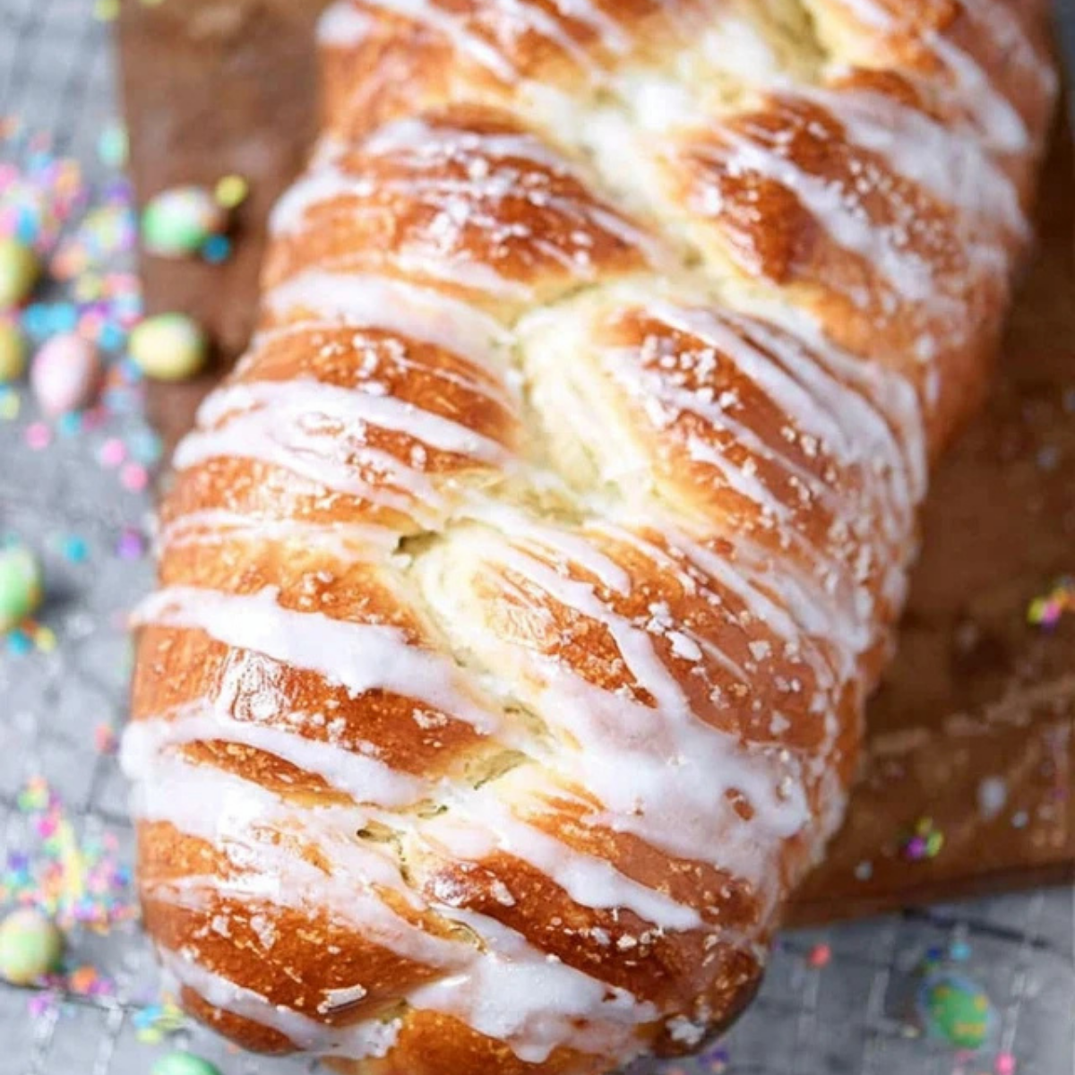 Sweet Glazed Easter Bread