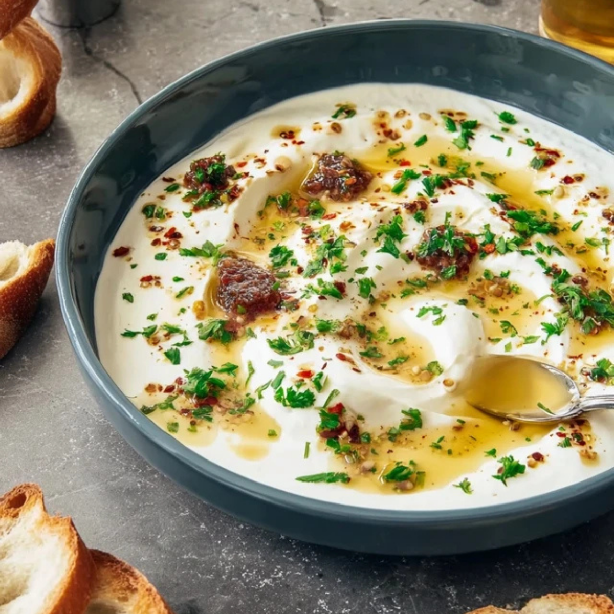 Whipped Ricotta Dip with Hot Honey