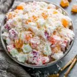 Ambrosia Salad – A creamy, tropical fruit salad with whipped cream and marshmallows