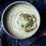 Creamy artichoke soup recipe with fresh ingredients
