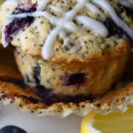{Blueberry Lemon Poppy Seed Sourdough Muffins
