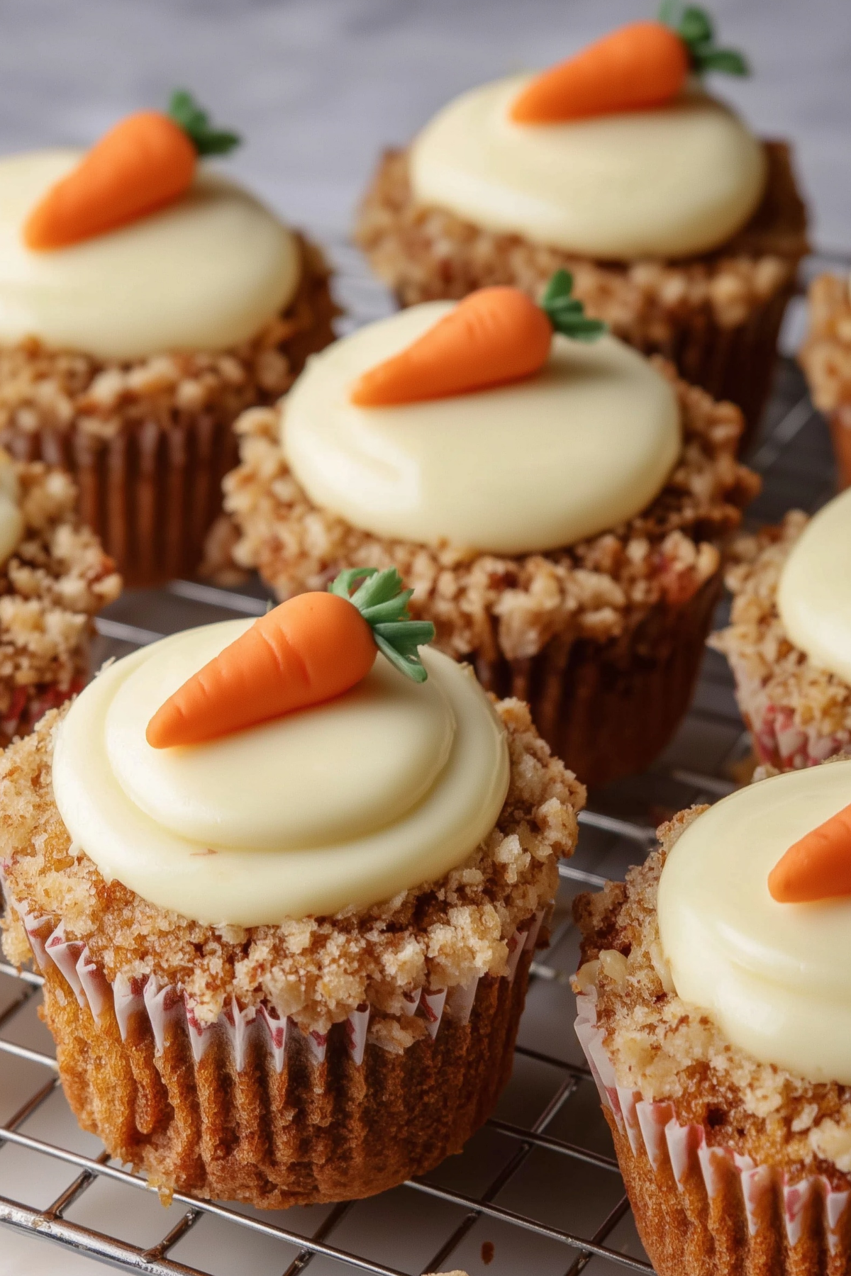 Carrot Cake Cupcakes with Cream Cheese Frosting