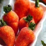 Carrot strawberries recipe shaped like real strawberries