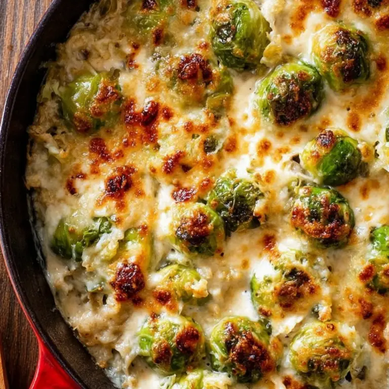 Cheesy Brussel Sprout Casserole