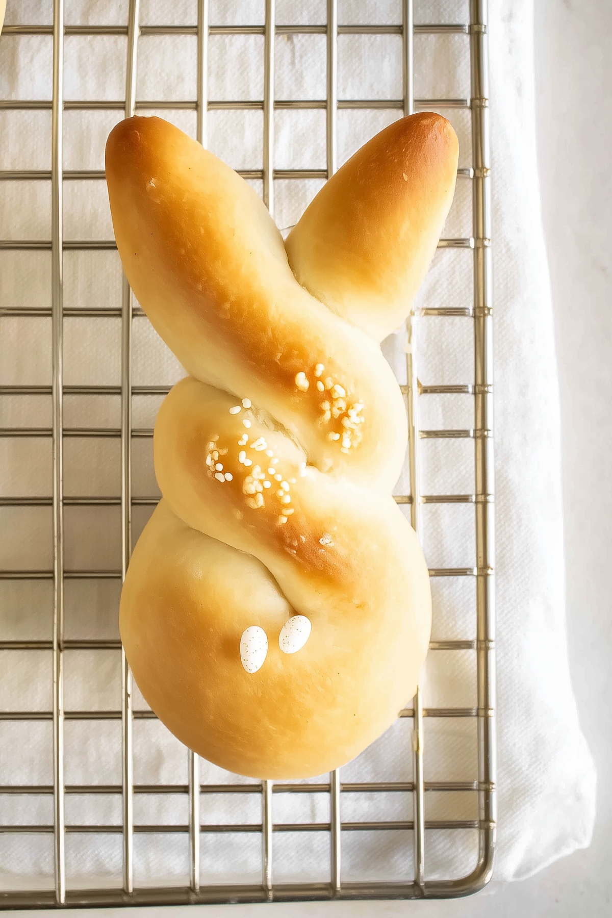 Easter Bunny Rolls soft fluffy homemade bread shaped like bunnies