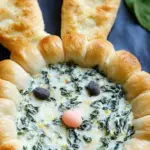 Easter Bunny Spinach Dip served in bunny-shaped bread