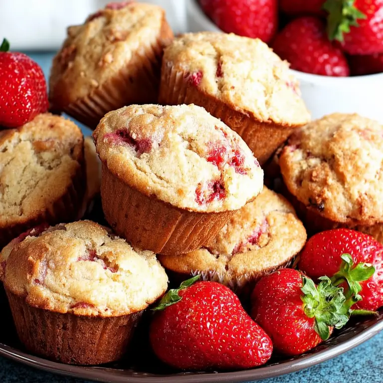 Fresh Strawberry Muffins recipe with juicy strawberries and a soft texture
