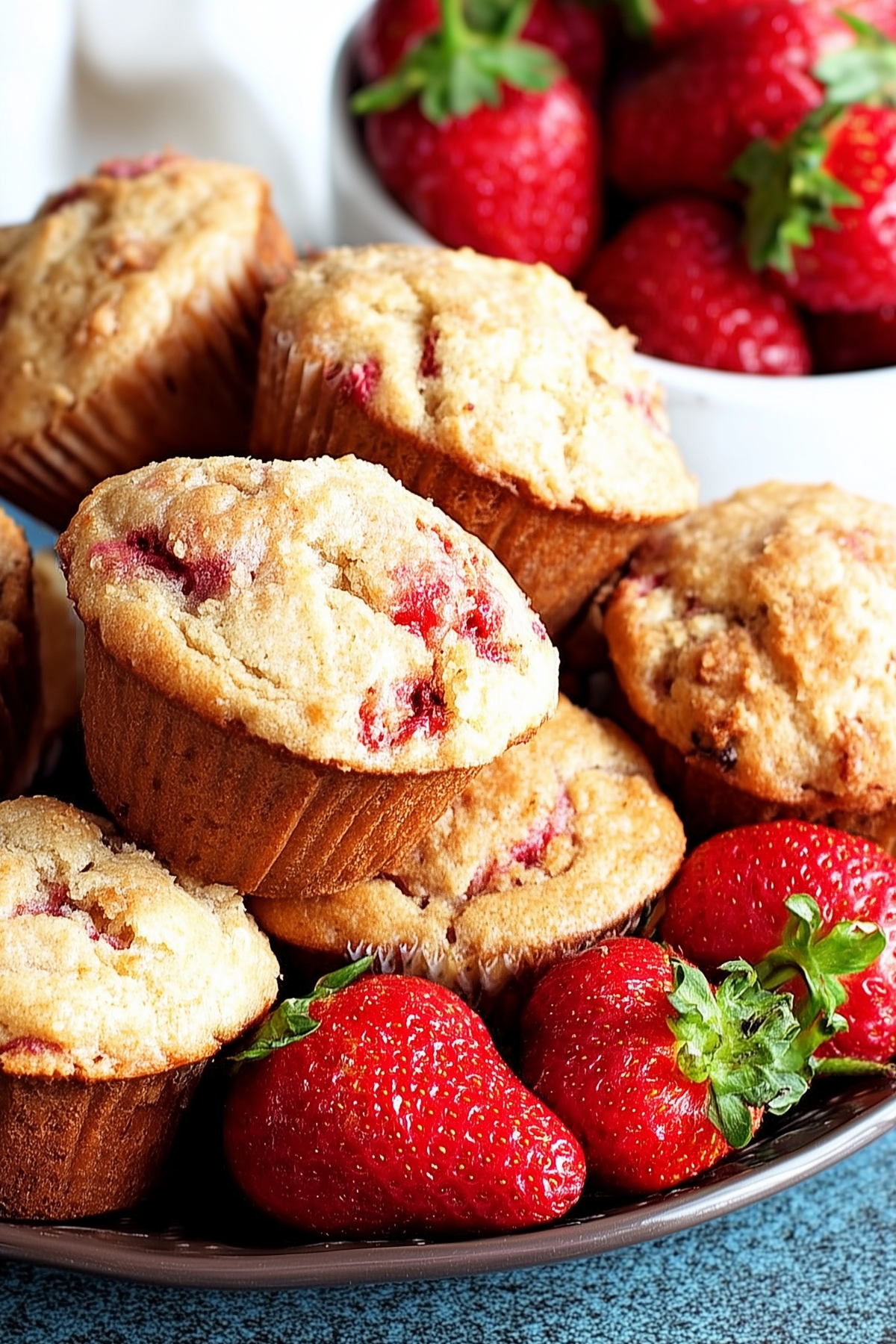 Fresh Strawberry Muffins recipe with juicy strawberries and a soft texture