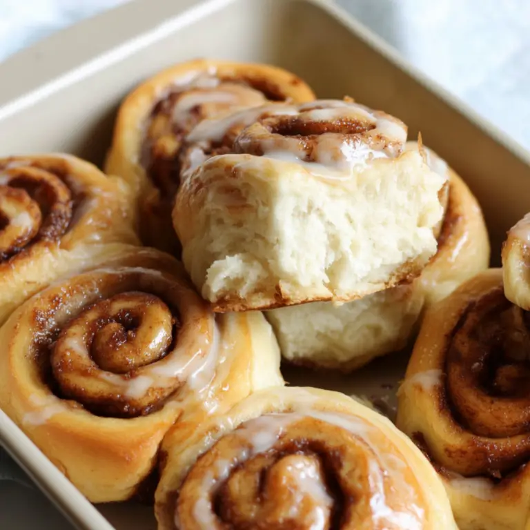 Greek Yogurt Cinnamon Rolls fresh out of the oven