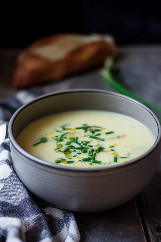 Healthy Luscious Potato Leek Soup creamy homemade bowl