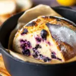 Lemon Blueberry Sourdough Bread fresh out of the oven