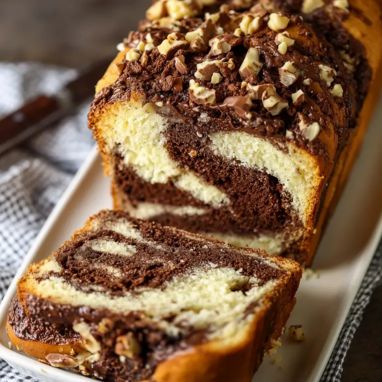 Nutella Swirl Bread with rich chocolate-hazelnut swirls