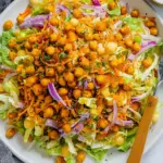 Roasted Chickpea Crunch Salad with crispy chickpeas and vegetables