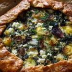 Savory Galette with creamy cheese and fresh vegetables