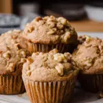Sourdough Banana Nut Muffins recipe with walnuts and bananas