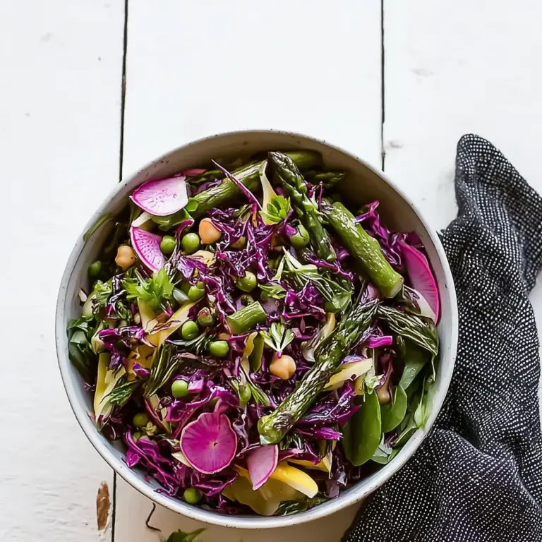 Spring Confetti Salad with fresh veggies, feta, and lemon dressing