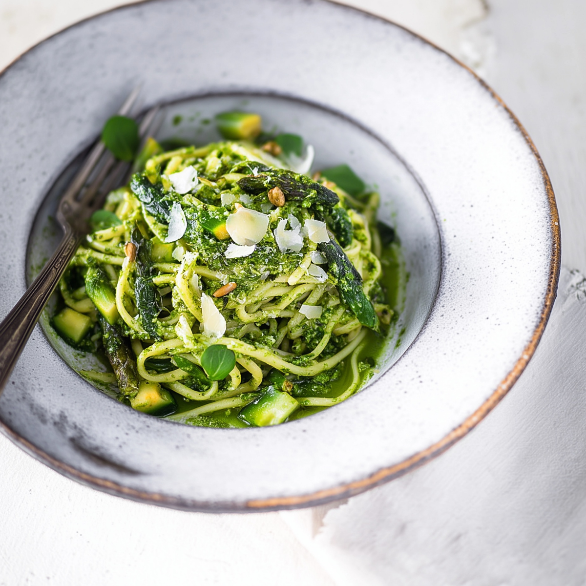 Spring Pasta with Nettle Pesto – Easy Fresh Recipe - CookBakeShare