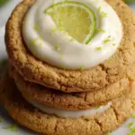 Zesty Key Lime Pie Cookies with creamy filling